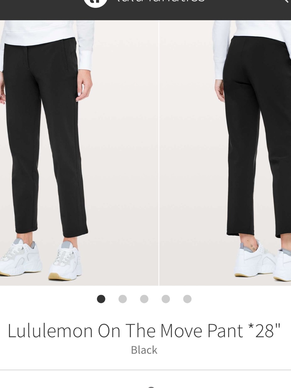 161-$55 *FREE SHIP* Lululemon On The Move Pant *28" Black size 4
